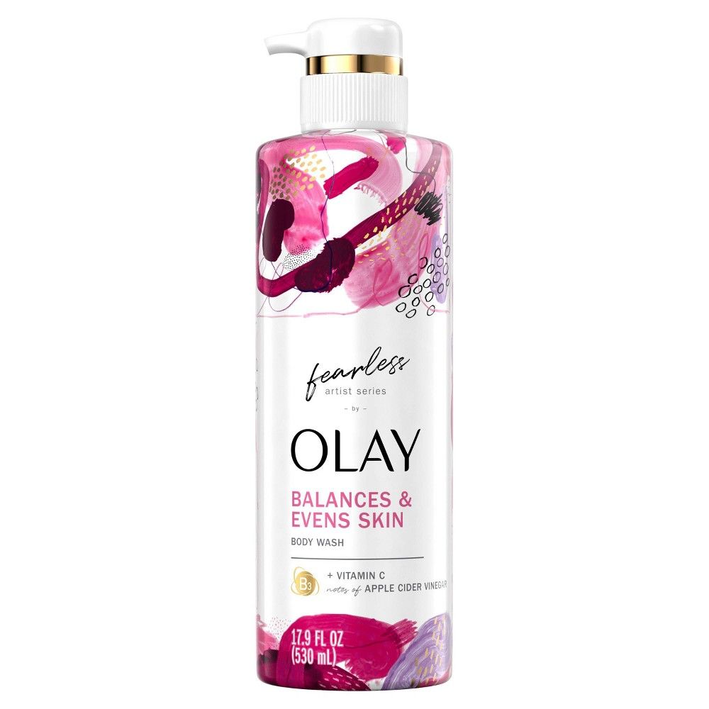 Olay Fearless Artist Series Skin Balancing Body Wash with Vitamin C and Notes of Apple Cider Vinegar - 17.9oz