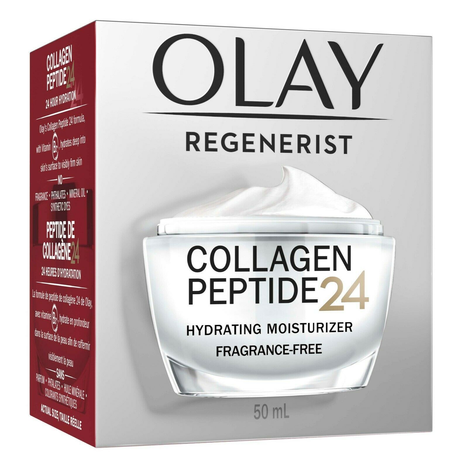 Olay Regenerist Collagen Peptide 24 MAX Face Moisturizer, Fragrance Free, 1.7 oz