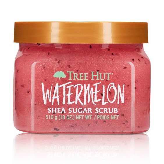 Tree Hut Watermelon Shea Sugar Exfoliating and Hydrating Body Scrub, 18 oz.