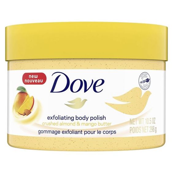 Dove Crushed Almond &amp; Mango Butter Exfoliating Body Polish Scrub 10.5 fl oz